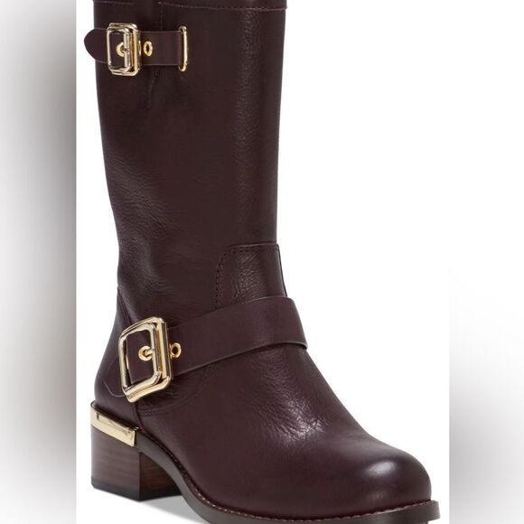 Vince Camuto Shoes - vince camuto deep burgundy windy  moto boot